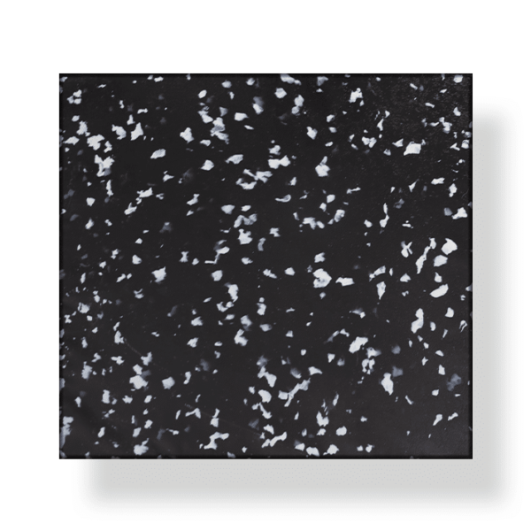 "Fossil" - Plaque Aggloplast ® en plastique recyclé à 100 % - boutique collection plastique marbré Black'n White